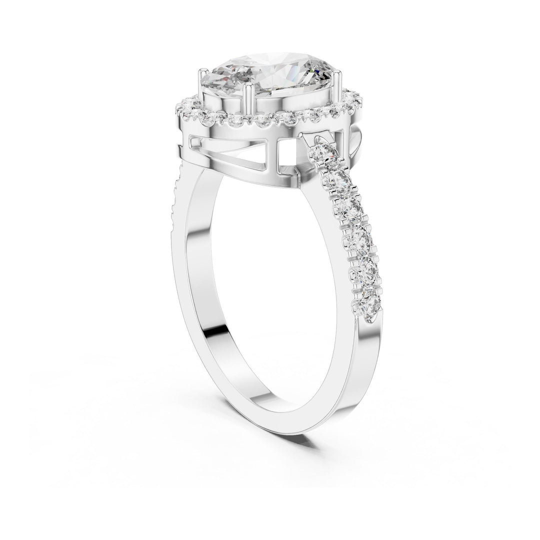 Oval Cut Lab Grown Diamond Solitaire Ring, 1.53ct Total, Solid Gold