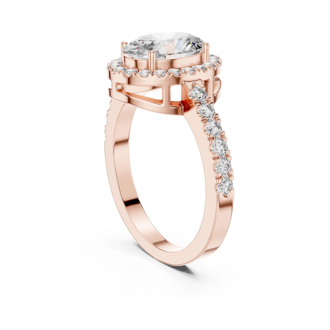 Oval Cut Lab Grown Diamond Solitaire Ring, 1.53ct Total, Solid Gold