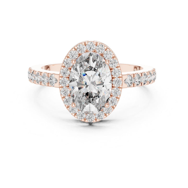 Oval Cut Lab Grown Diamond Solitaire Ring, 1.53ct Total, Solid Gold
