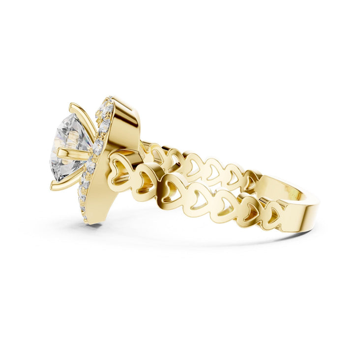 Round Cut Lab Grown Diamond Solitaire Ring, 1.32ct Total, Solid Gold