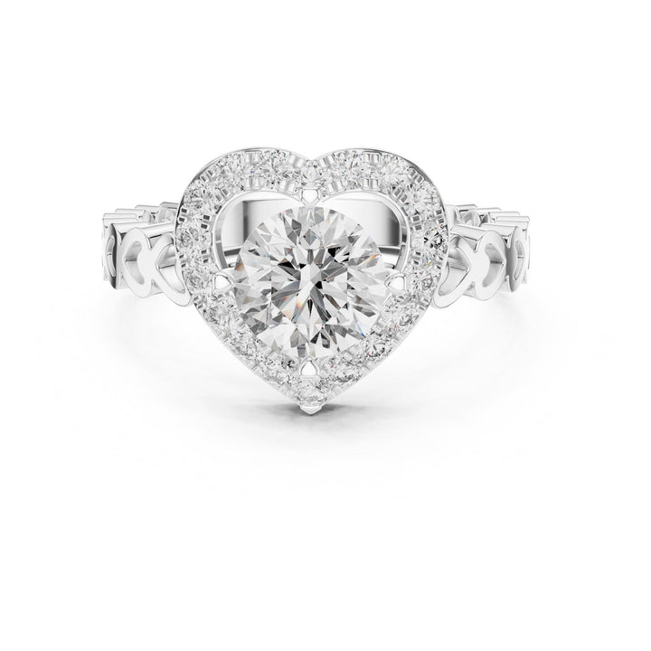 Round Cut Lab Grown Diamond Solitaire Ring, 1.32ct Total, Solid Gold