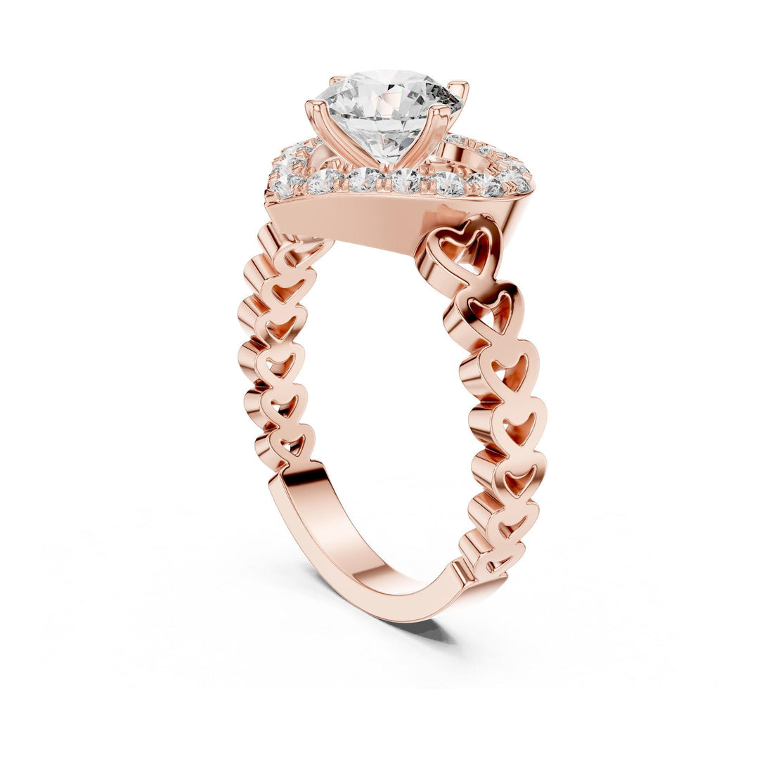Round Cut Lab Grown Diamond Solitaire Ring, 1.32ct Total, Solid Gold