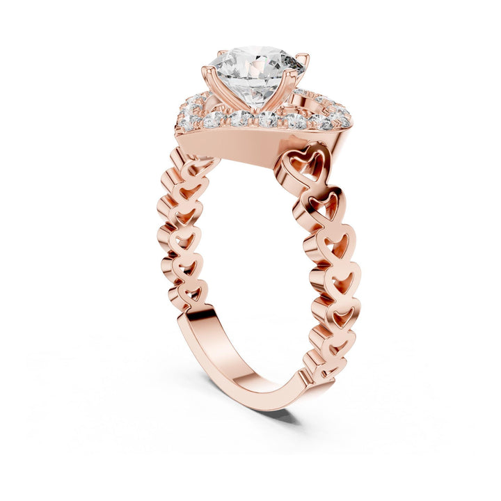 Round Cut Lab Grown Diamond Solitaire Ring, 1.32ct Total, Solid Gold