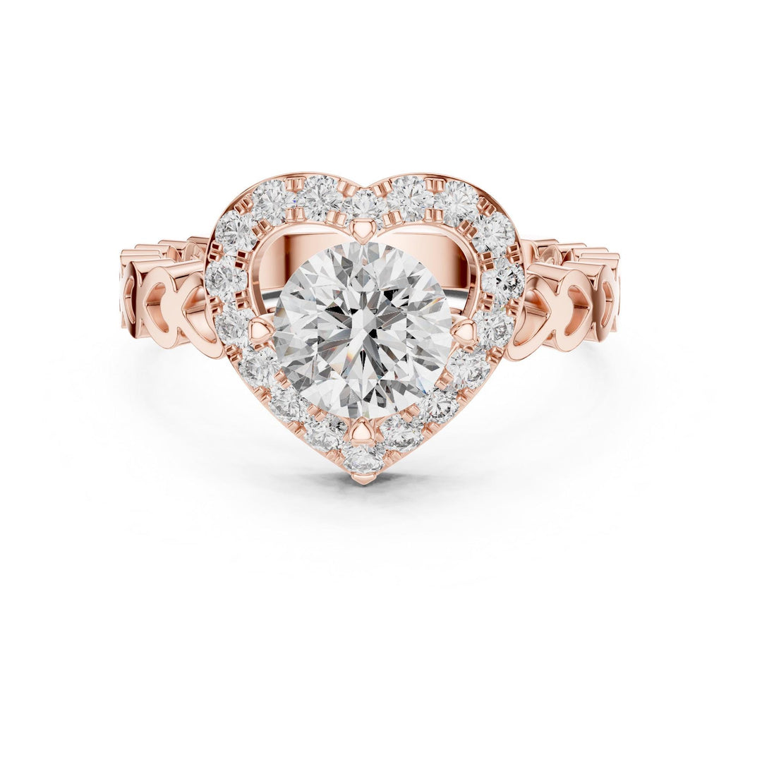 Round Cut Lab Grown Diamond Solitaire Ring, 1.32ct Total, Solid Gold
