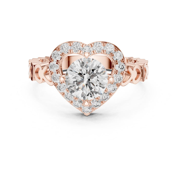 Round Cut Lab Grown Diamond Solitaire Ring, 1.32ct Total, Solid Gold