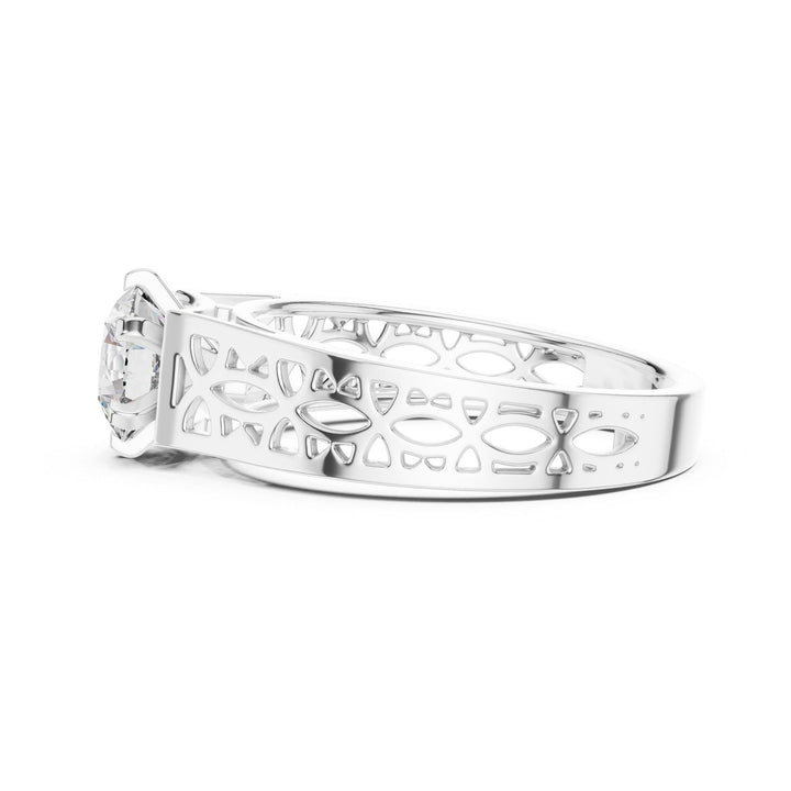 Round Cut Lab Grown Diamond Solitaire Ring, 1.00ct Total, Solid Gold