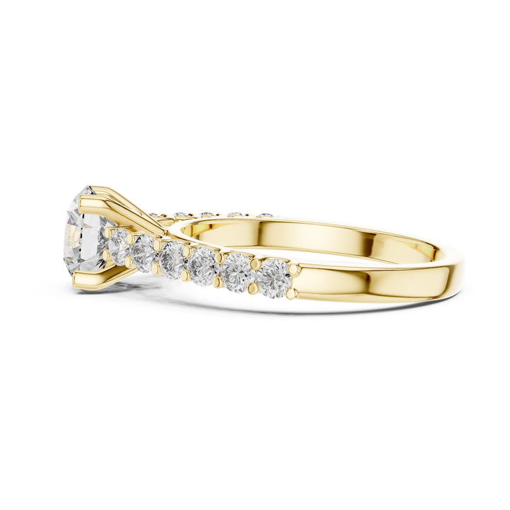 Round Cut Lab Grown Diamond Solitaire Ring, 1.54ct Total, Solid Gold