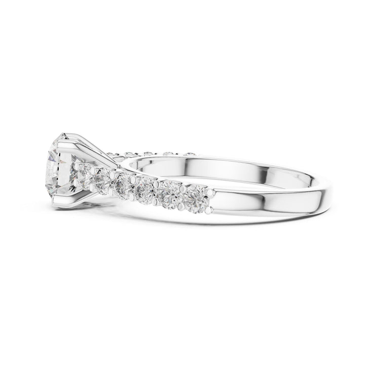 Round Cut Lab Grown Diamond Solitaire Ring, 1.54ct Total, Solid Gold