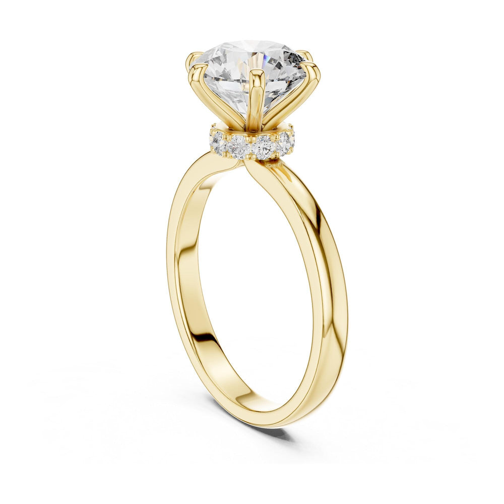 Round Cut Lab Grown Diamond Solitaire Ring, 2.15ct Total, Solid Gold