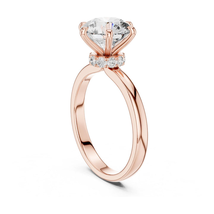 Round Cut Lab Grown Diamond Solitaire Ring, 2.15ct Total, Solid Gold