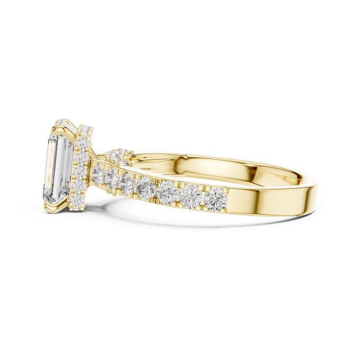 Emerald Cut Lab Grown Diamond Solitaire Ring, 2.47ct Total, Solid Gold