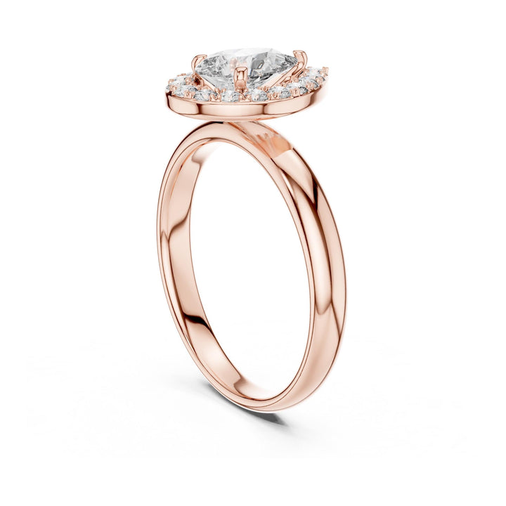 Pear Cut Lab Grown Diamond Solitaire Ring, 0.94ct Total, Solid Gold