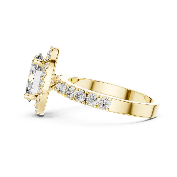 Oval Cut Lab Grown Diamond Solitaire Ring, 2.44ct Total, Solid Gold