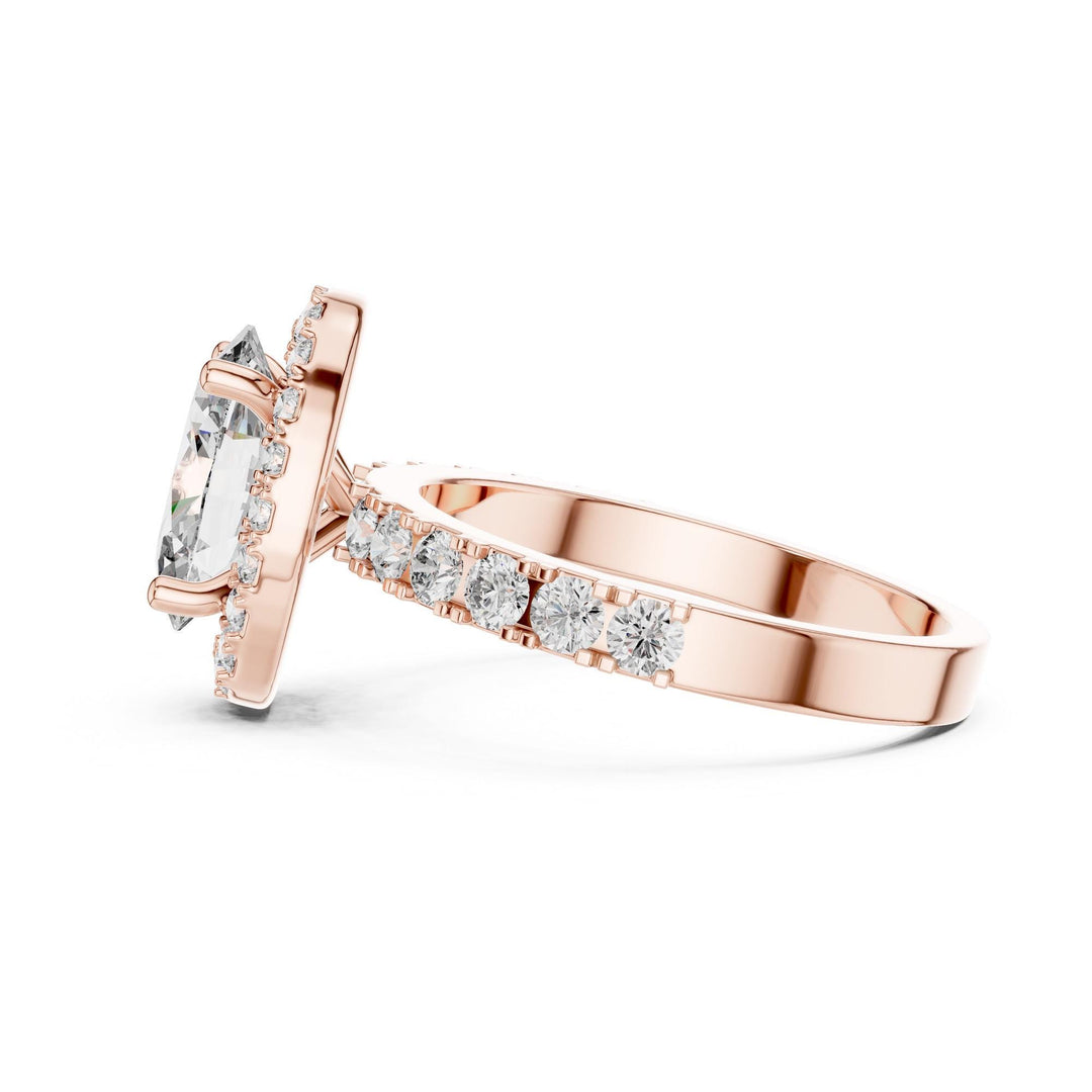 Oval Cut Lab Grown Diamond Solitaire Ring, 2.44ct Total, Solid Gold