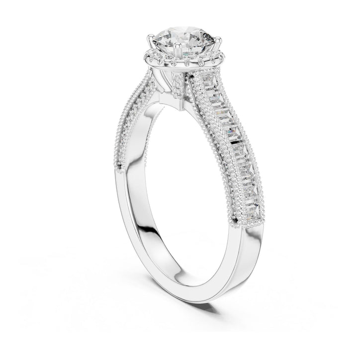 Round Cut Lab Grown Diamond Solitaire Ring, 1.43ct Total, Solid Gold