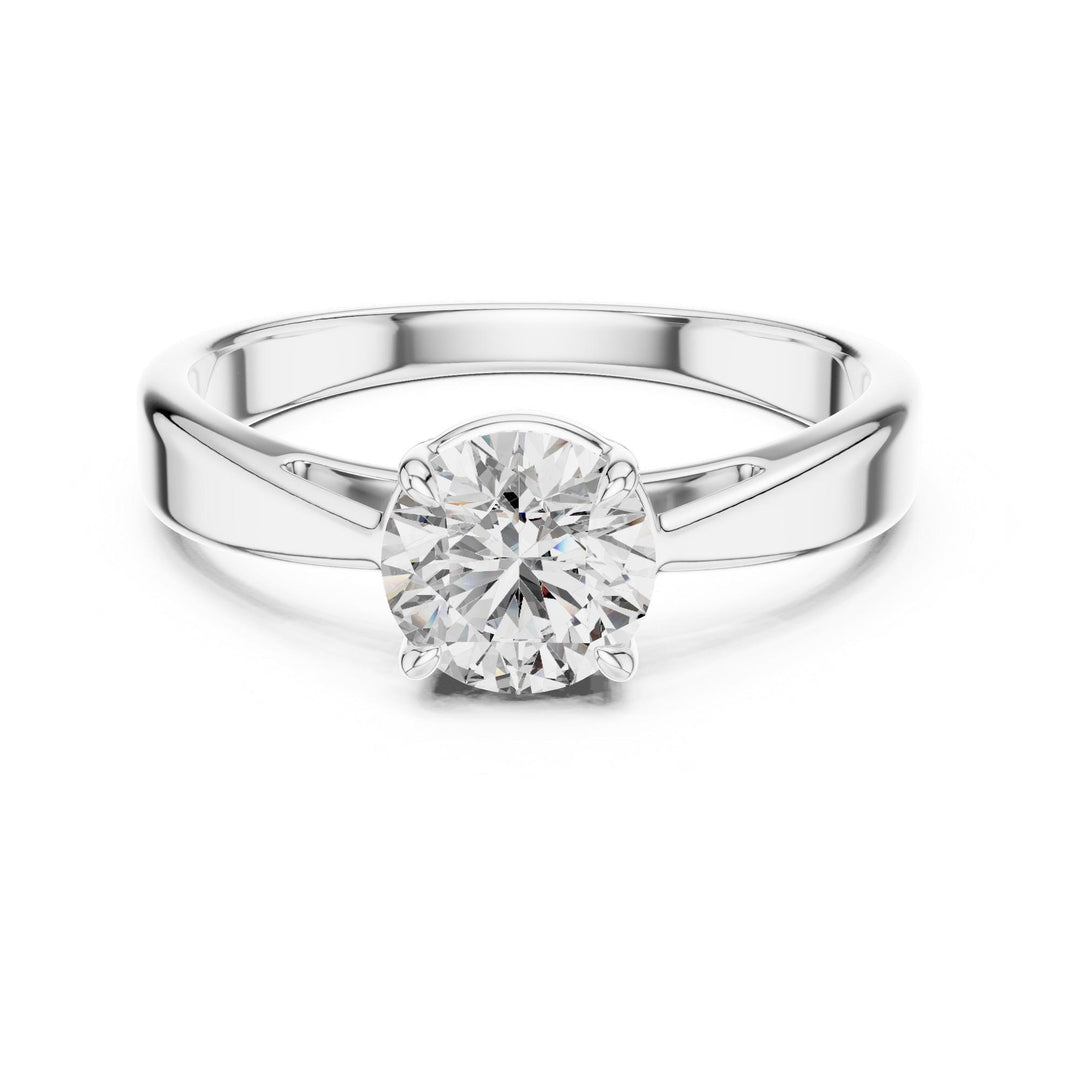 Round Cut Lab Grown Diamond Solitaire Ring, 1.00ct Total, Solid Gold