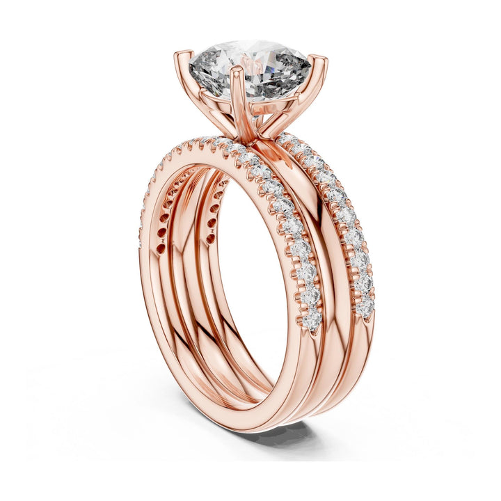 Cushion Cut Lab Grown Diamond Solitaire Ring, 3.50ct Total, Solid Gold
