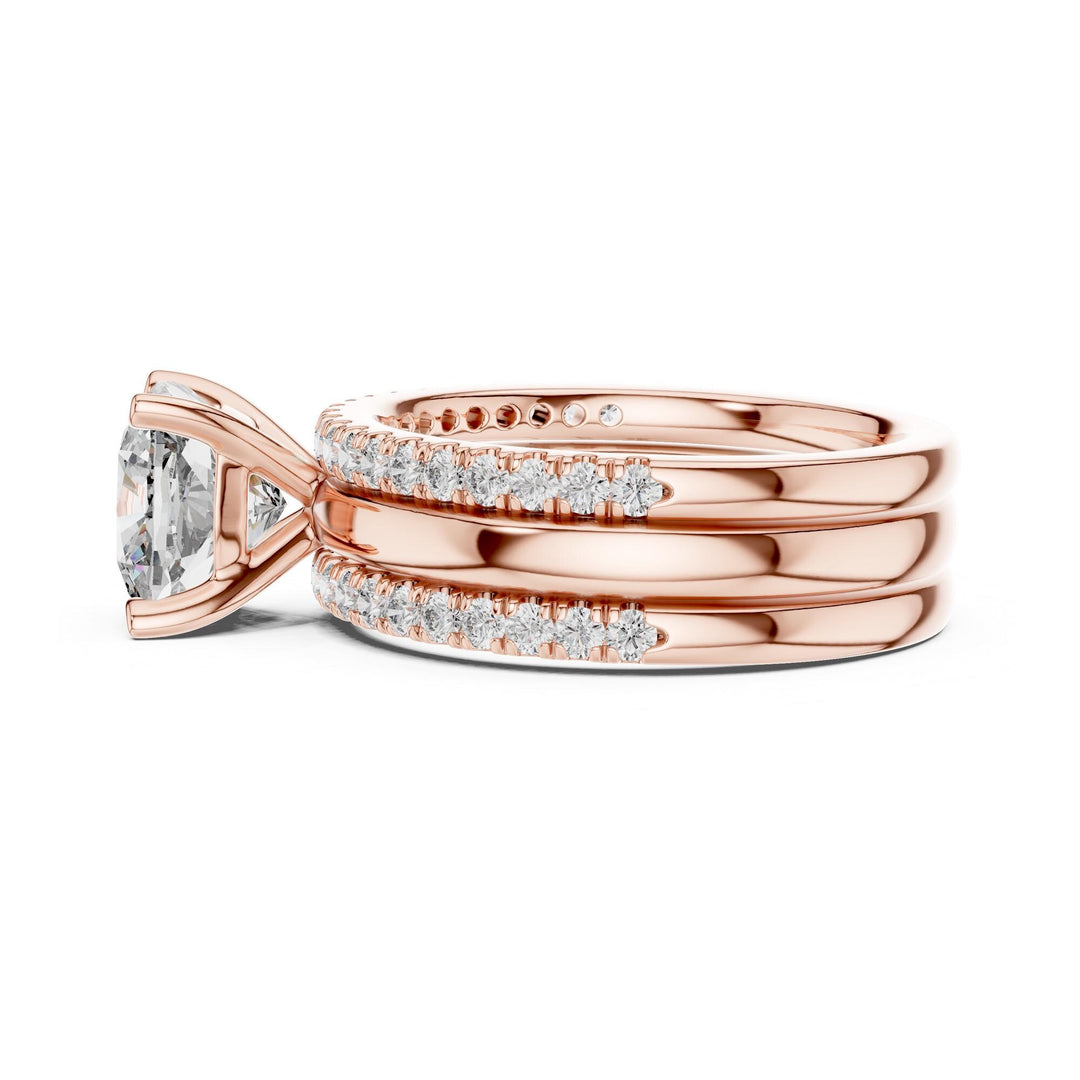 Cushion Cut Lab Grown Diamond Solitaire Ring, 3.50ct Total, Solid Gold