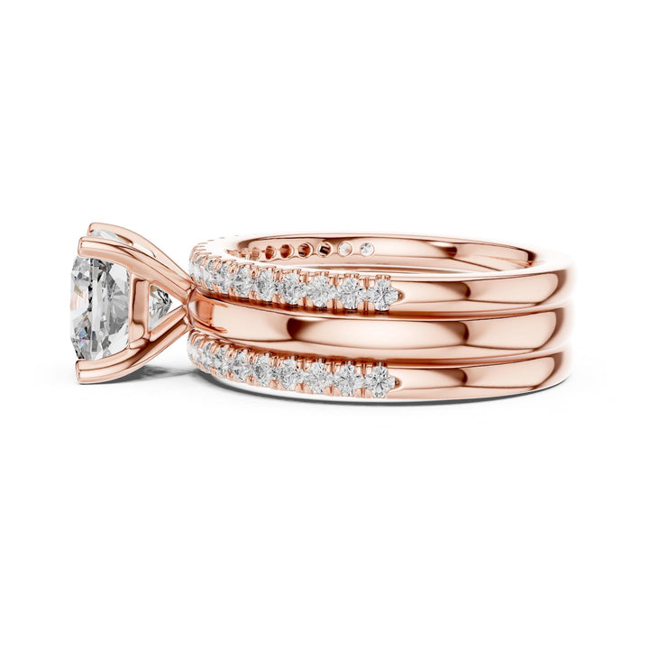 Cushion Cut Lab Grown Diamond Solitaire Ring, 3.50ct Total, Solid Gold
