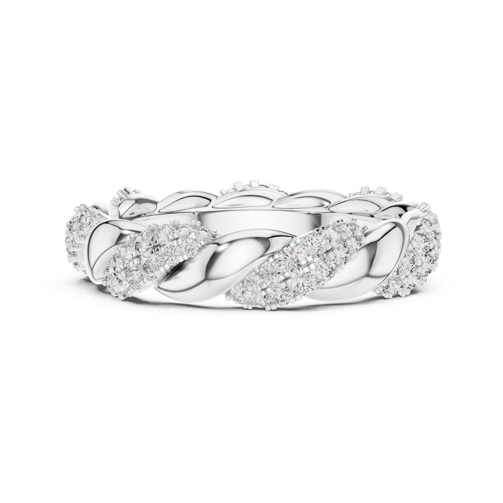 Round Cut Lab Grown Diamond Full Eternity Band, 0.66ct Total, Solid Gold