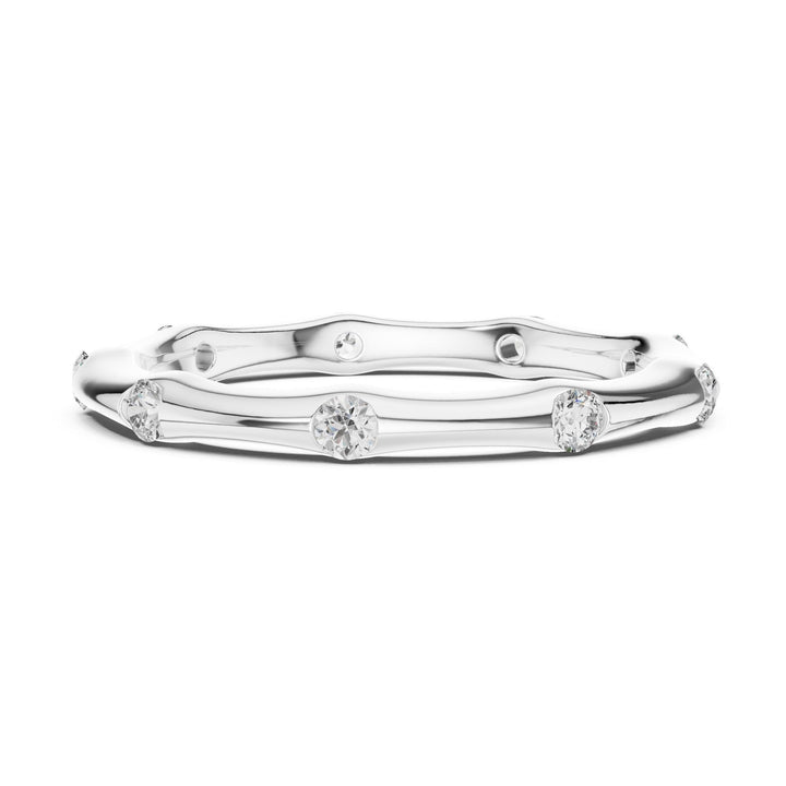 Round Cut Lab Grown Diamond Full Eternity Band, 0.32ct Total, Solid Gold