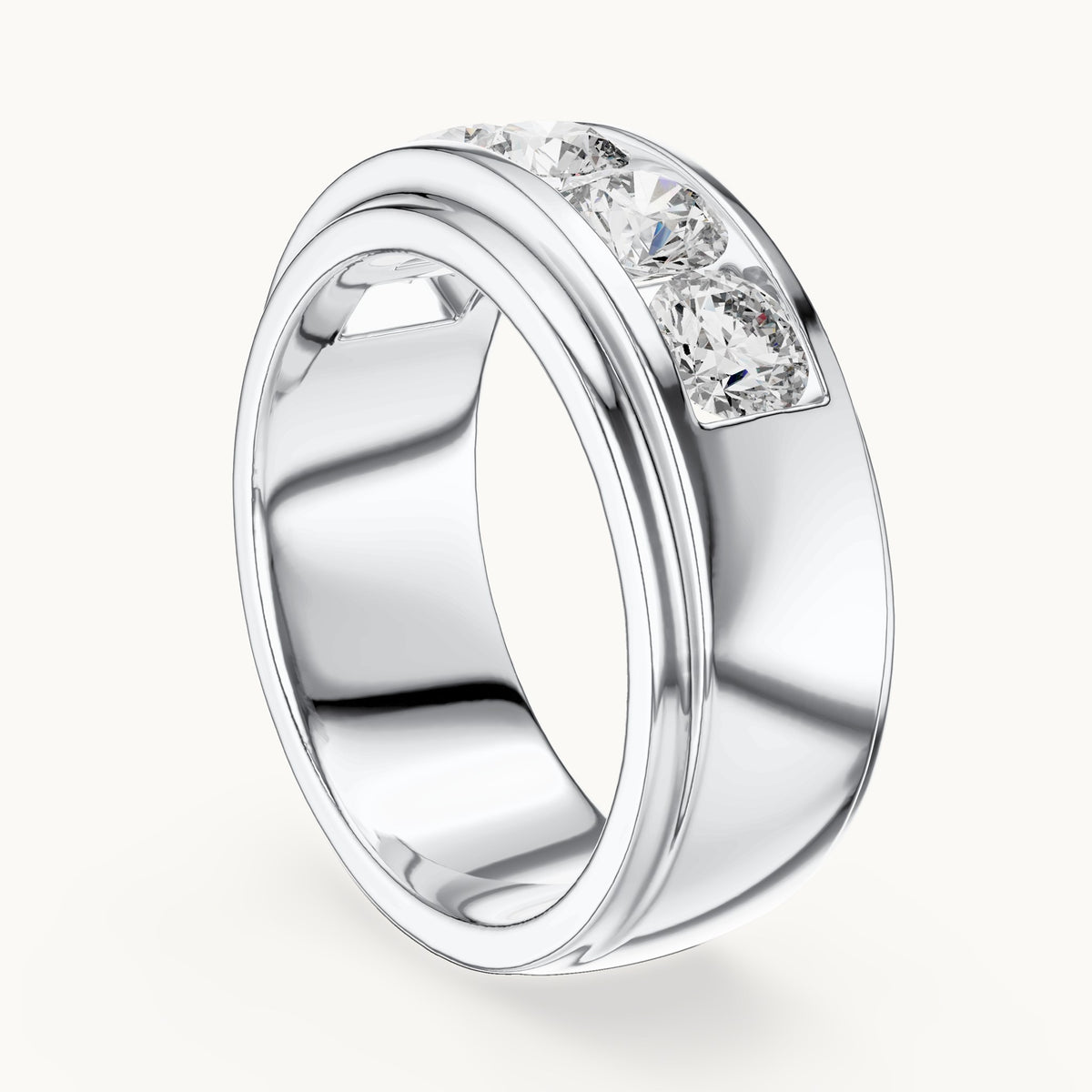 Round cut lab-grown diamond cluster ring in 14K white gold, 1.75 CT TW, view 1