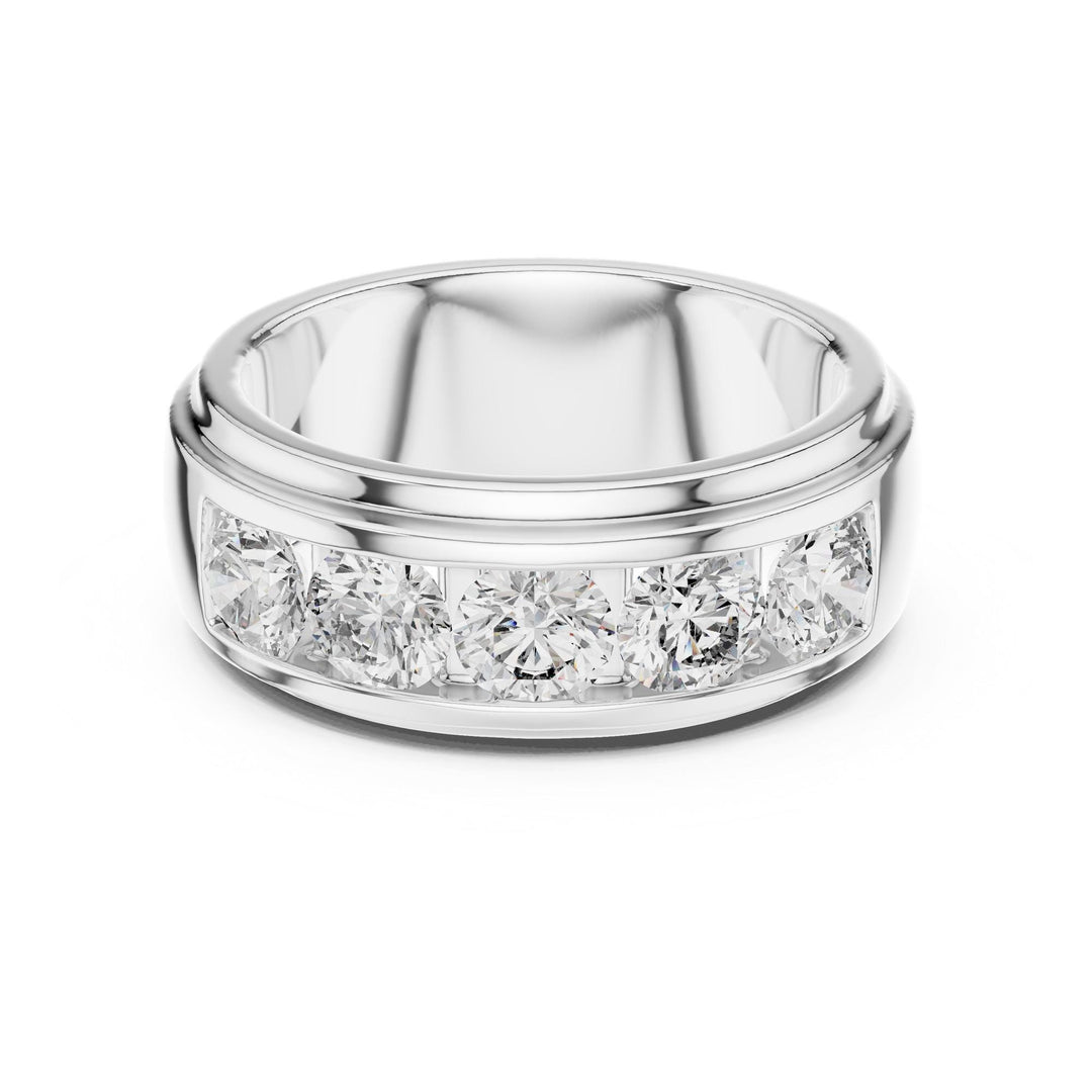 Round Cut Lab Grown Diamond Cluster Ring, 1.75ct Total, Solid Gold