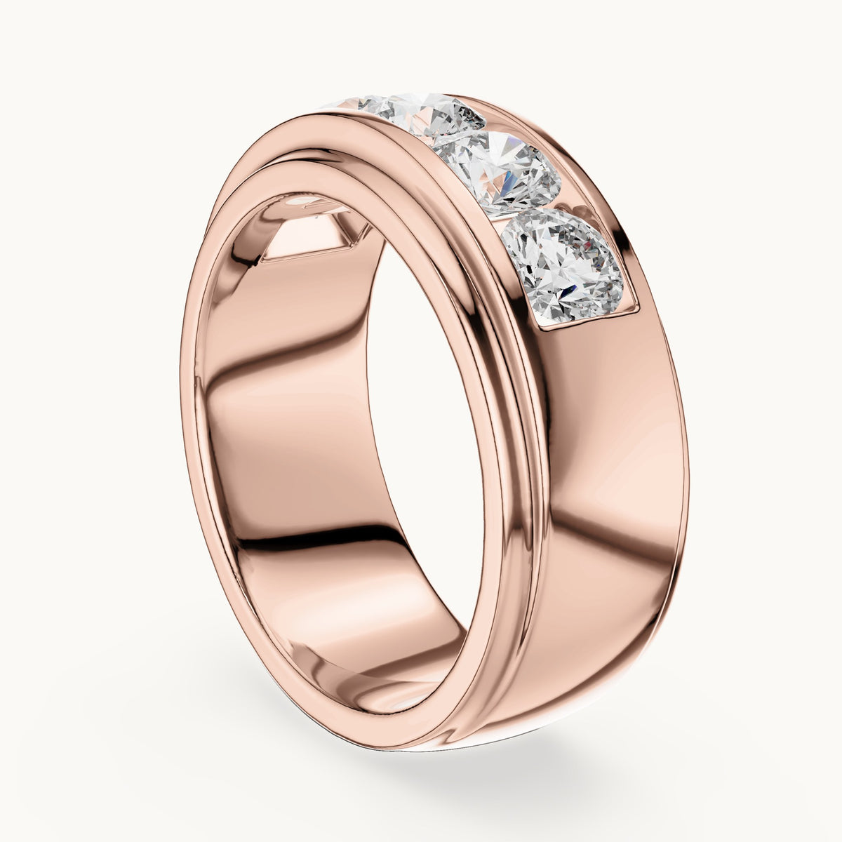Round cut lab-grown diamond cluster ring in 14K rose gold, 1.75 CT TW, view 1