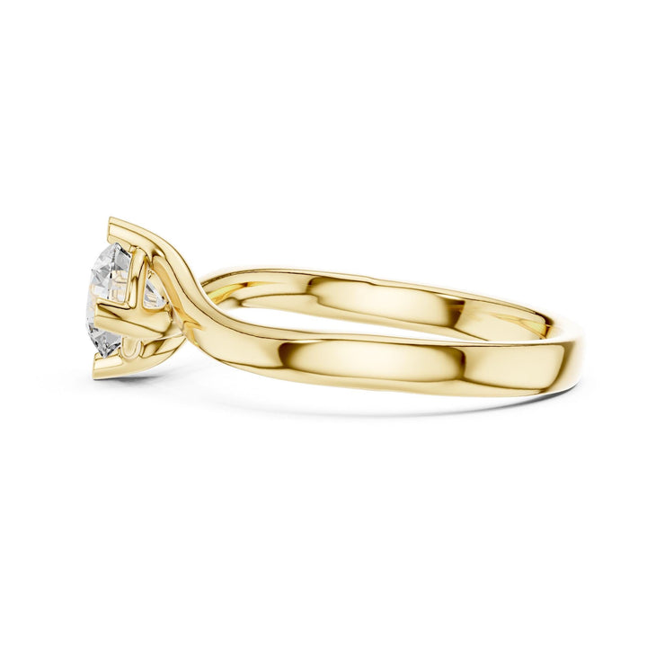 Round Cut Lab Grown Diamond Solitaire Ring, 0.50ct Total, Solid Gold