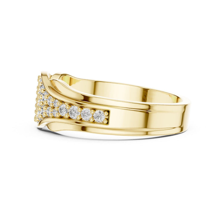 Round Cut Lab Grown Diamond Cluster Ring, 0.49ct Total, Solid Gold