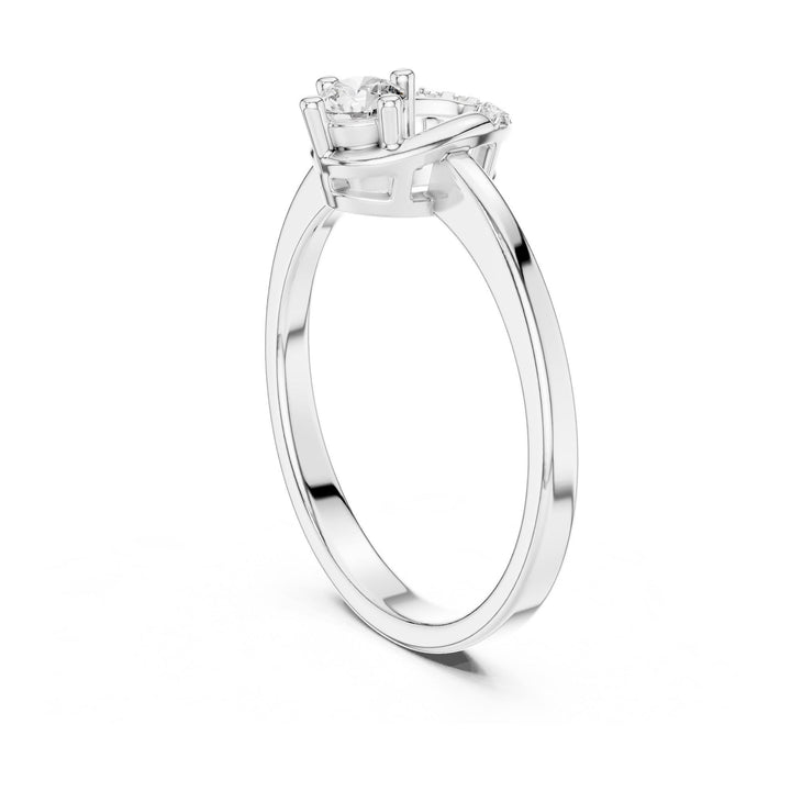 Round Cut Lab Grown Diamond Cluster Ring, 0.18ct Total, Solid Gold