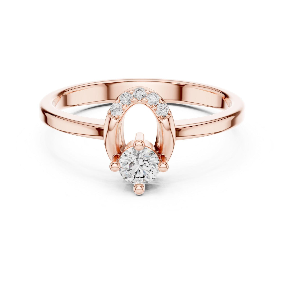 Round Cut Lab Grown Diamond Cluster Ring, 0.18ct Total, Solid Gold