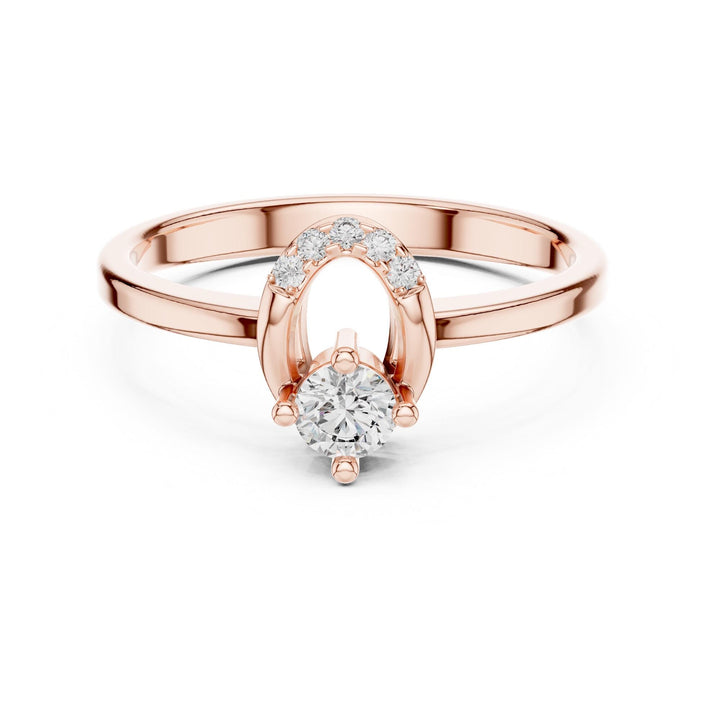 Round Cut Lab Grown Diamond Cluster Ring, 0.18ct Total, Solid Gold