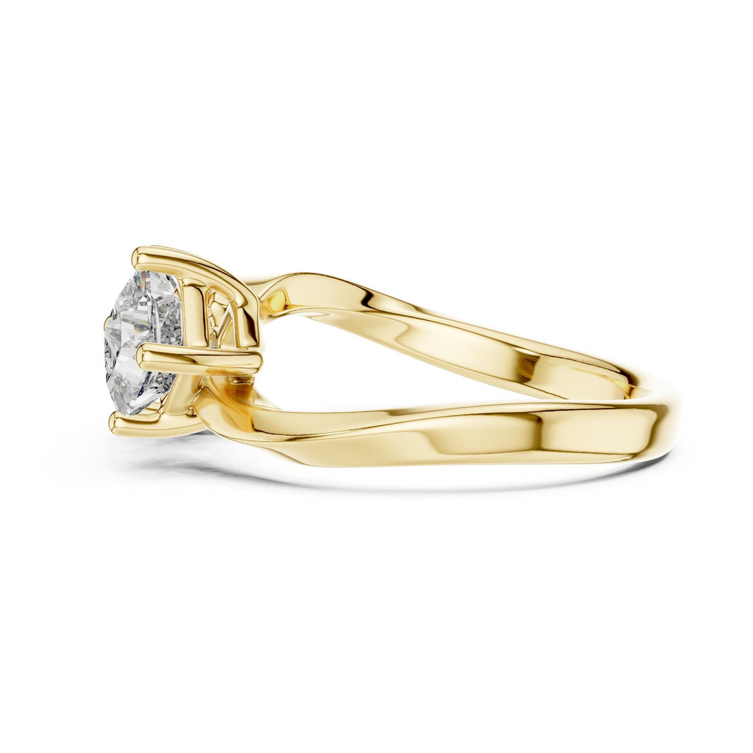 Princess Cut Lab Grown Diamond Cluster Ring, 0.90ct Total, Solid Gold