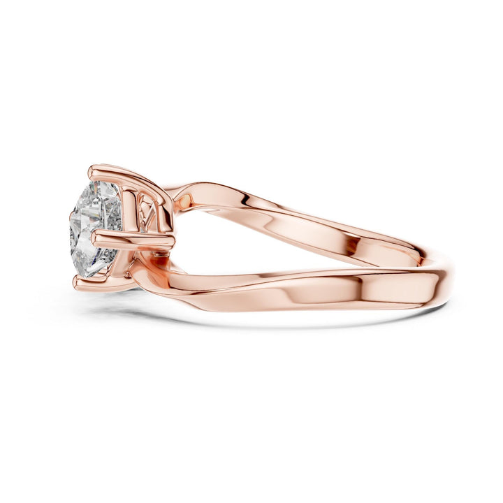 Princess Cut Lab Grown Diamond Cluster Ring, 0.90ct Total, Solid Gold