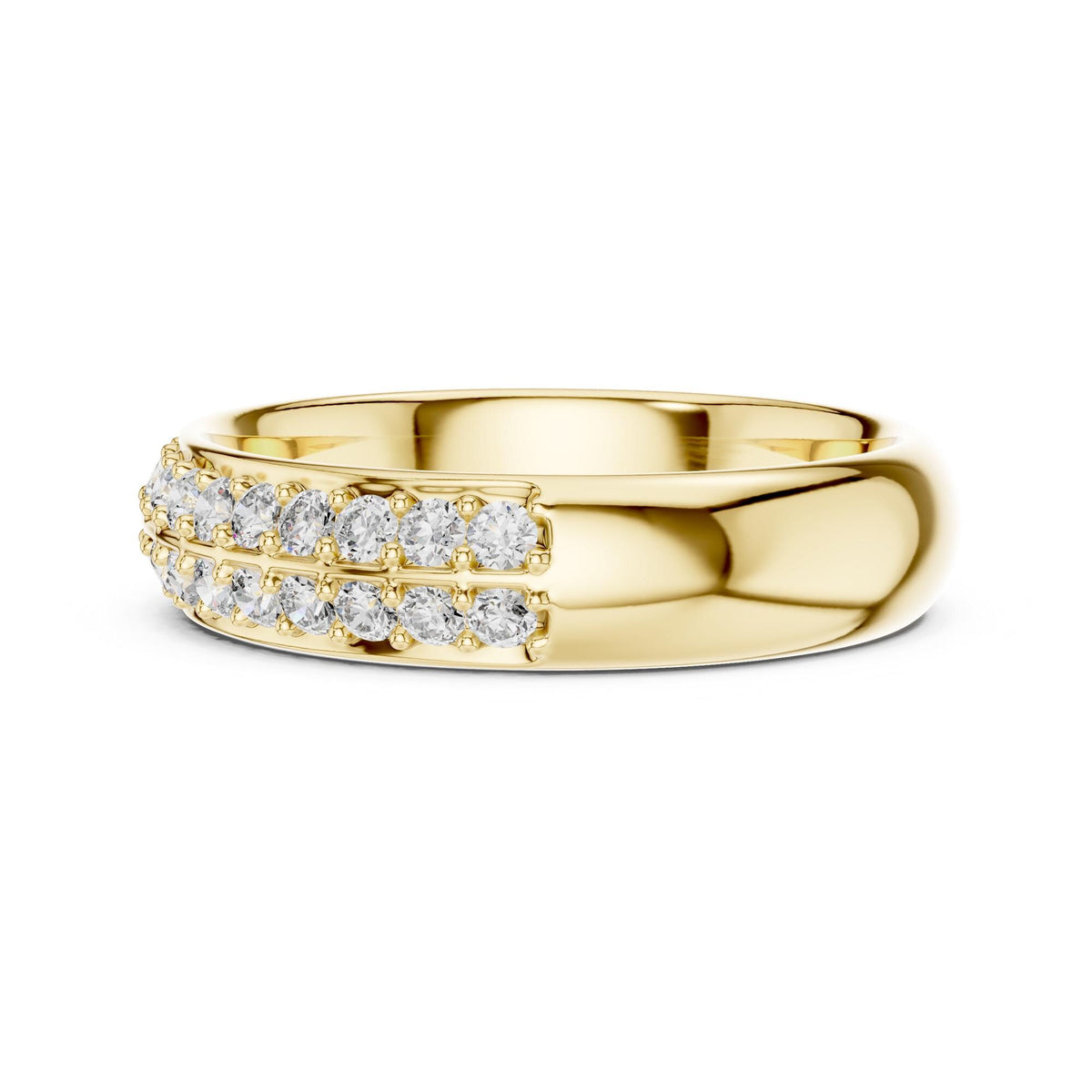 Round Cut Lab Grown Diamond Cluster Ring, 0.54ct Total, Solid Gold