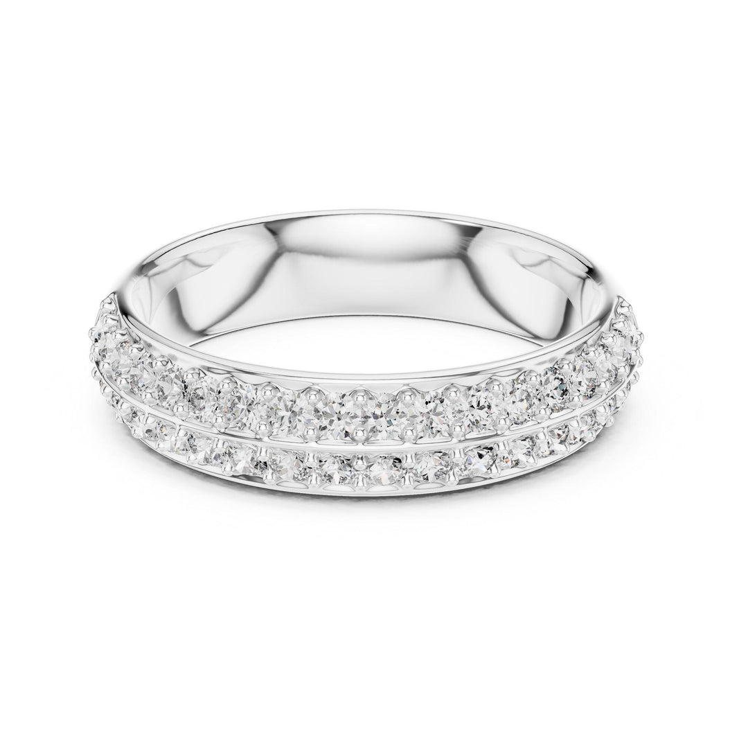 Round Cut Lab Grown Diamond Cluster Ring, 0.54ct Total, Solid Gold