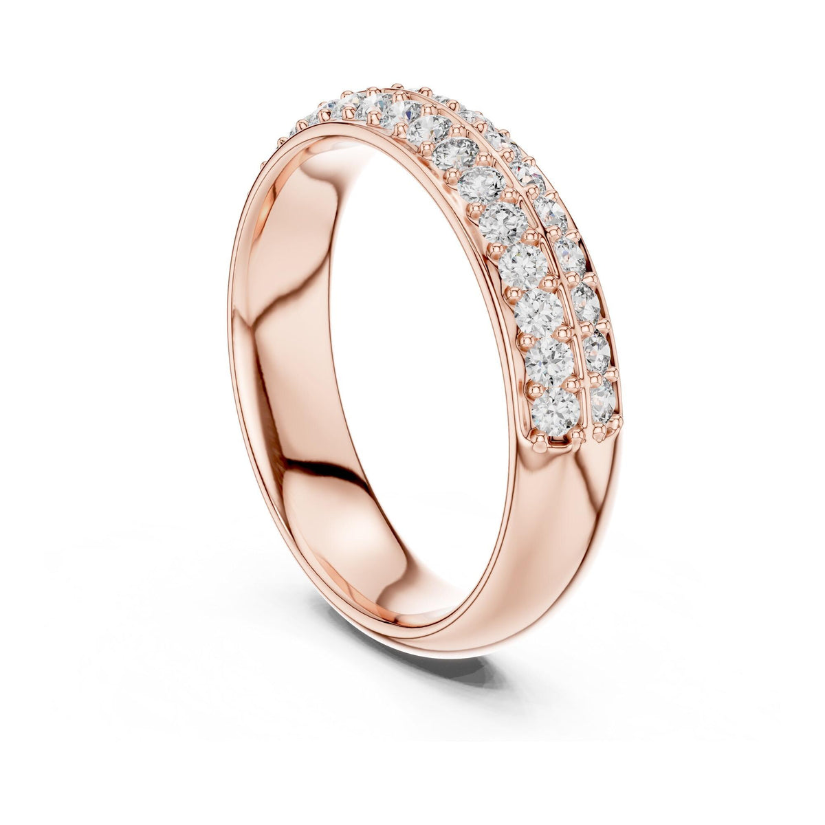 Round Cut Lab Grown Diamond Cluster Ring, 0.54ct Total, Solid Gold