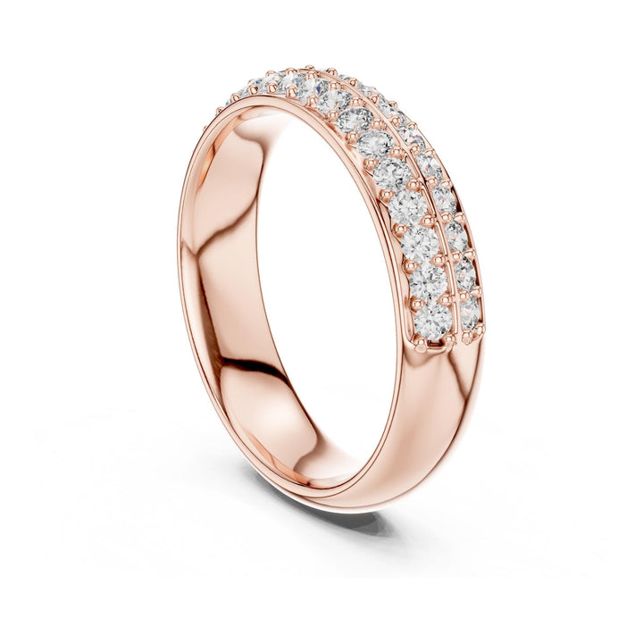 Round Cut Lab Grown Diamond Cluster Ring, 0.54ct Total, Solid Gold