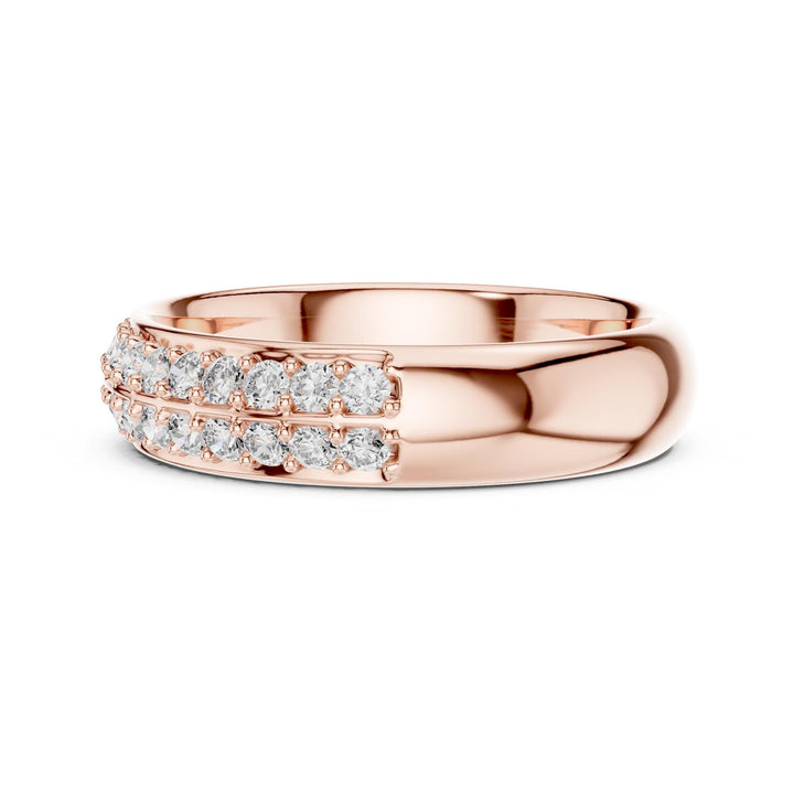 Round Cut Lab Grown Diamond Cluster Ring, 0.54ct Total, Solid Gold