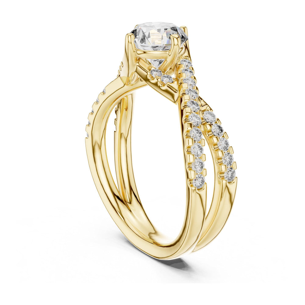 Round Cut Lab Grown Diamond Solitaire Ring, 1.38ct Total, Solid Gold