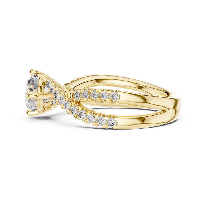 Round Cut Lab Grown Diamond Solitaire Ring, 1.38ct Total, Solid Gold