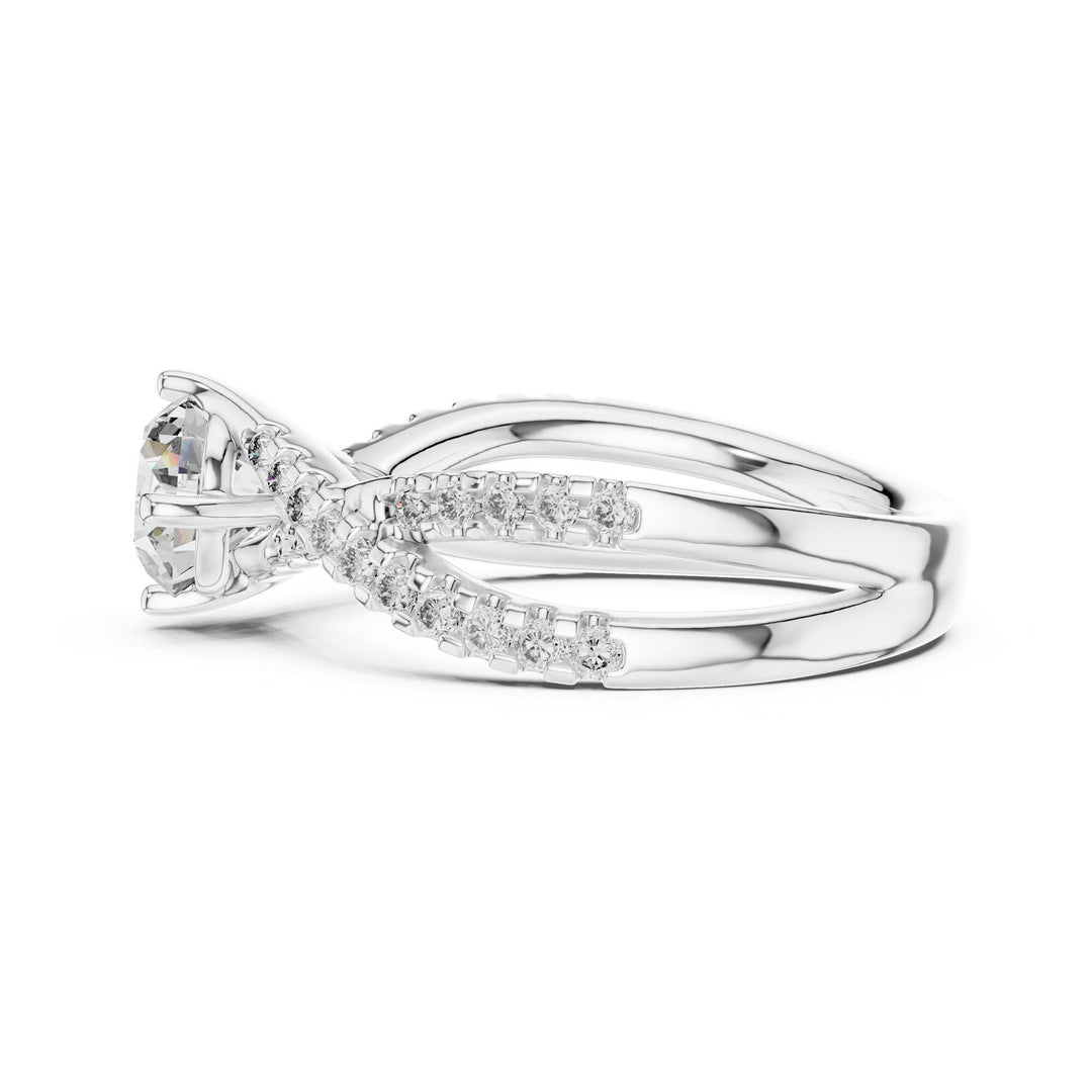 Round Cut Lab Grown Diamond Solitaire Ring, 1.38ct Total, Solid Gold