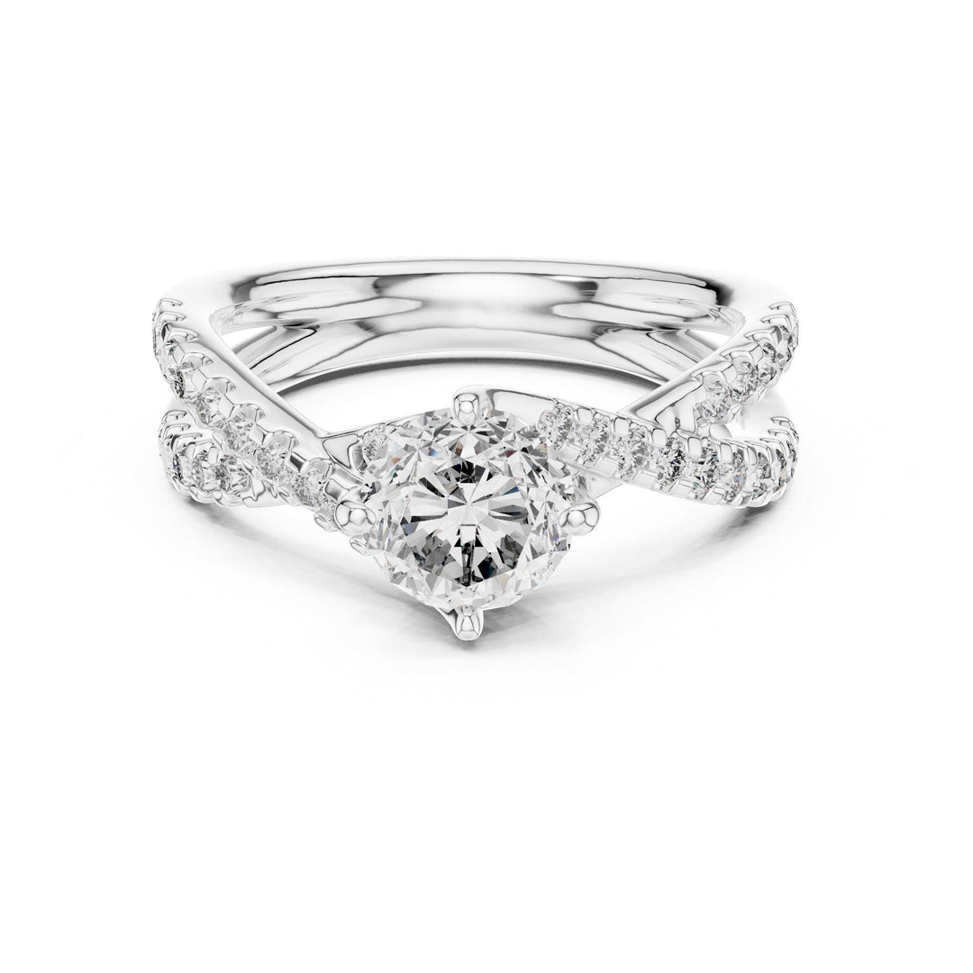 Round Cut Lab Grown Diamond Solitaire Ring, 1.38ct Total, Solid Gold