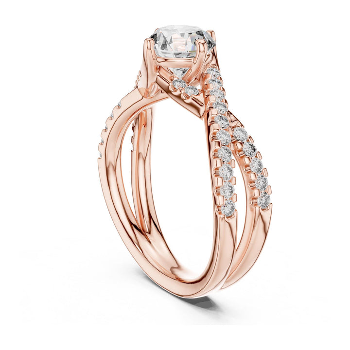 Round Cut Lab Grown Diamond Solitaire Ring, 1.38ct Total, Solid Gold