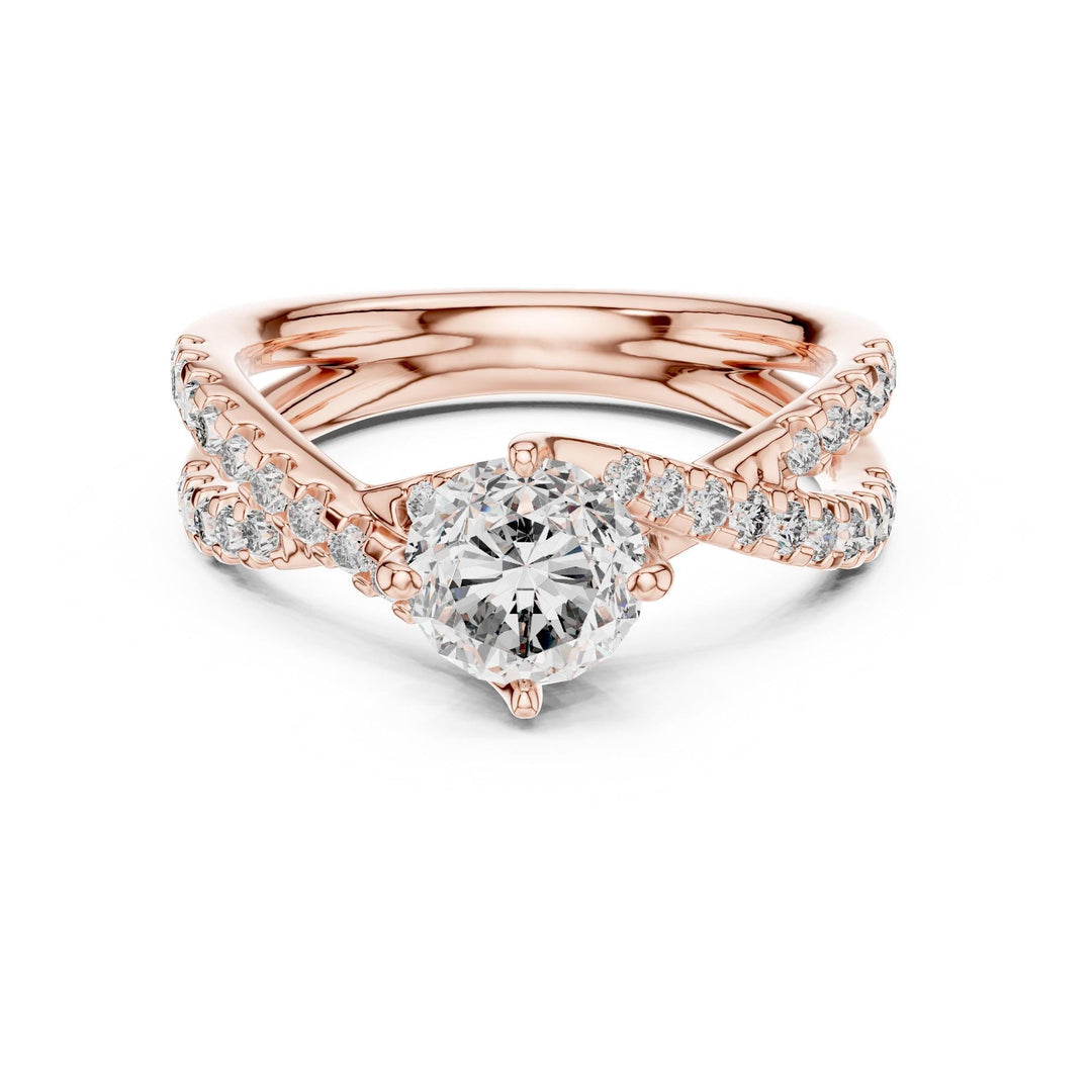 Round Cut Lab Grown Diamond Solitaire Ring, 1.38ct Total, Solid Gold