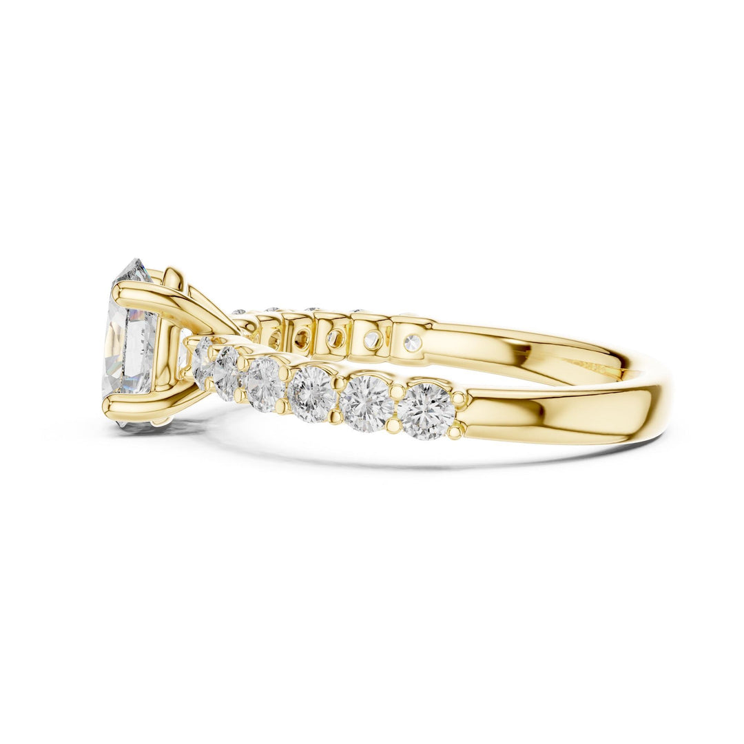 Oval Cut Lab Grown Diamond Solitaire Ring, 1.55ct Total, Solid Gold