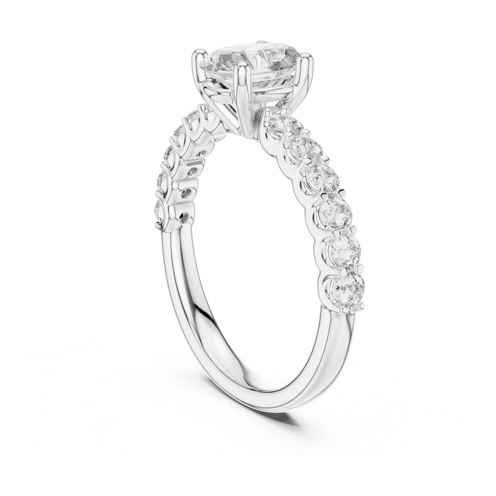 Oval Cut Lab Grown Diamond Solitaire Ring, 1.55ct Total, Solid Gold