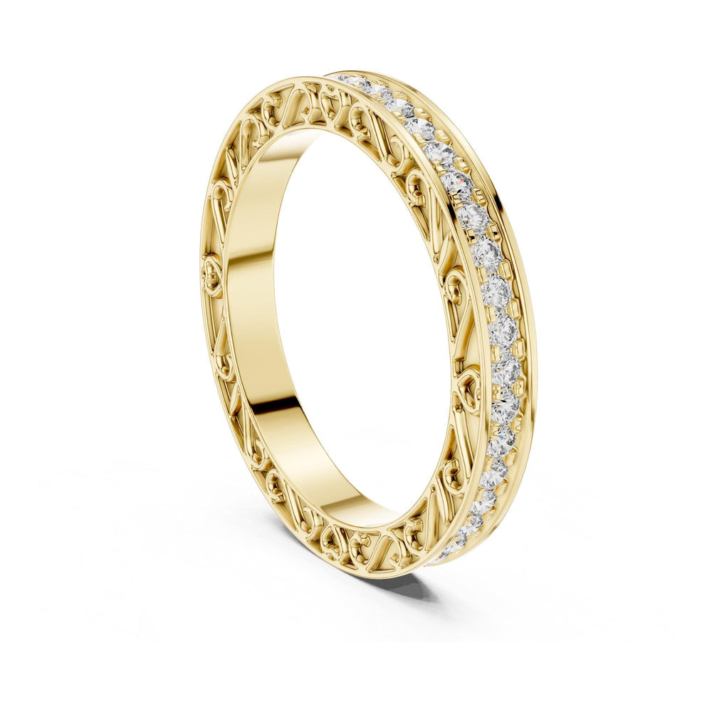 Round Cut Lab Grown Diamond Full Eternity Band, 0.50ct Total, Solid Gold