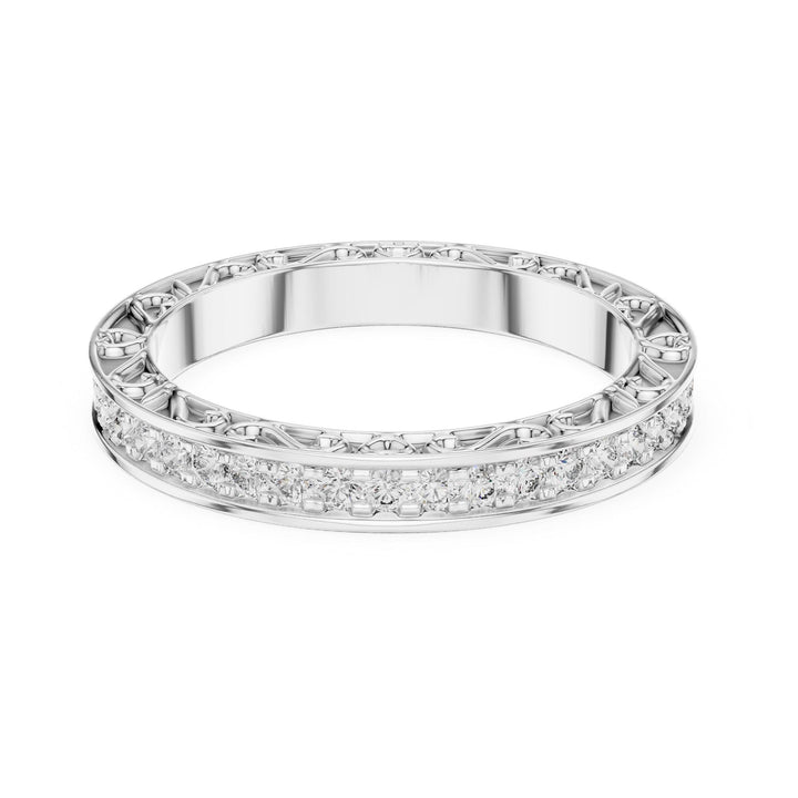 Round Cut Lab Grown Diamond Full Eternity Band, 0.50ct Total, Solid Gold